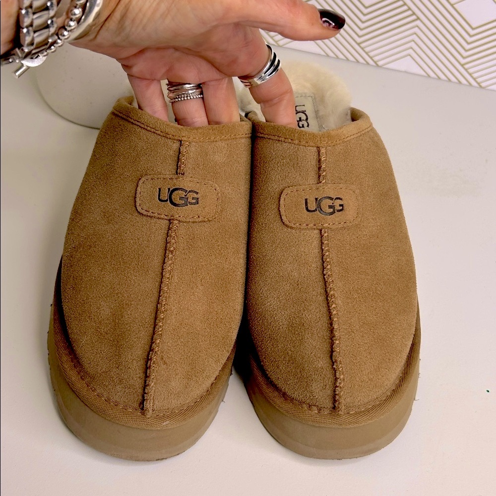 UGG authentic Discoquette slide slippers-size 8-Chestnut and tan - Picture 4 of 9
